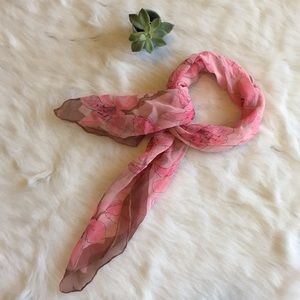 VTG Neck Scarf•Sheer Floral